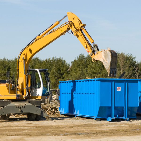 are there any restrictions on where a residential dumpster can be placed in Griffith